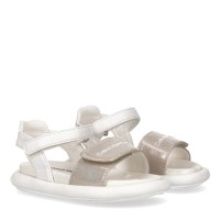Calvin Klein Velcro Sandal V1A2-80202-1377 Μπεζ Λευκό